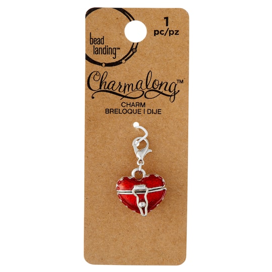 12 Pack: Red Heart Locket Charm by Bead Landing&#x2122;